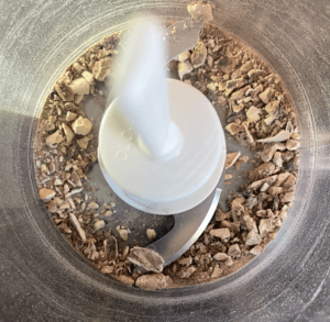 Chicken bones in food processor